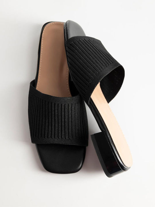 Bozikis Flat Mules σε Μαύρο Χρώμα