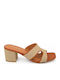 Mules With Chunky Low Heel In Brown Colour SJ-KK-1306-26ML-KAMEL
