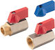 Mini Spherical Valve Ferro 1/2'' F F Red