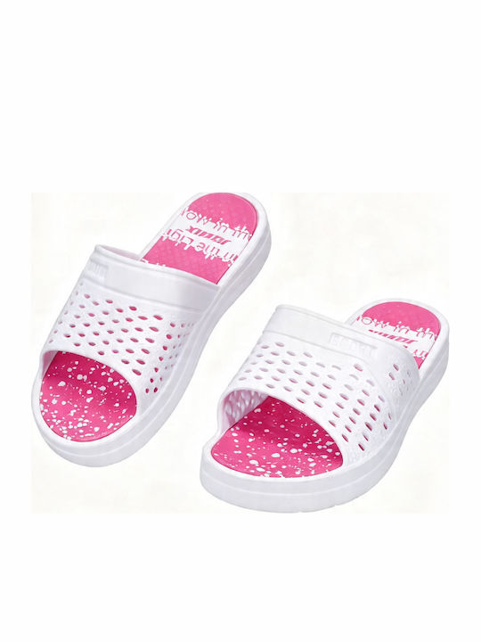Flip Flops with Platform in White Colour