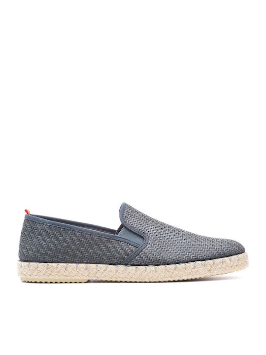 Leather Men's Espadrilles in Black Colour