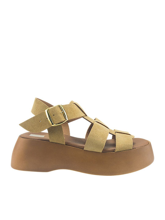 Sommer Damenplattformen Beige