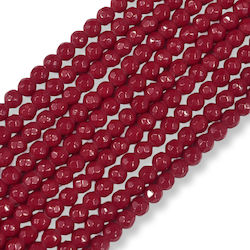 Red Jade Quartz Πέτρες 5mm Κόκκινες