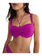 Strapless Bikini Top Φούξια