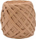 Νήμα Ribbon Metallic Leather 5-7mm Μπεζ Ματ