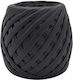 Νήμα Ribbon Metallic Leather 5-7mm Μαύρο Ματ