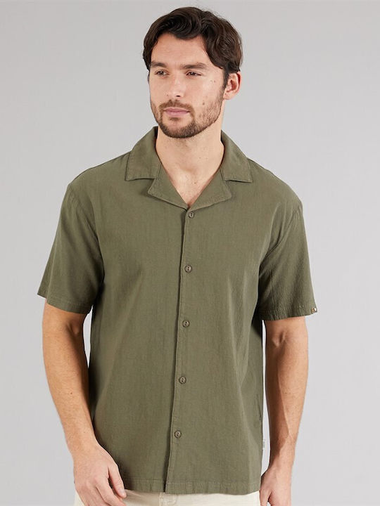 Κοντομάνικο Τζιν Πουκάμισο Camo Χακί