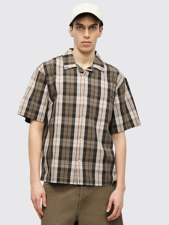 Vans Kurzärmeliges Geprüft Herrenhemd Khaki