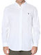 Dirk Langarmhemd in normaler Passform White