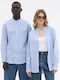 Long Sleeve Linen Shirt Light Blue