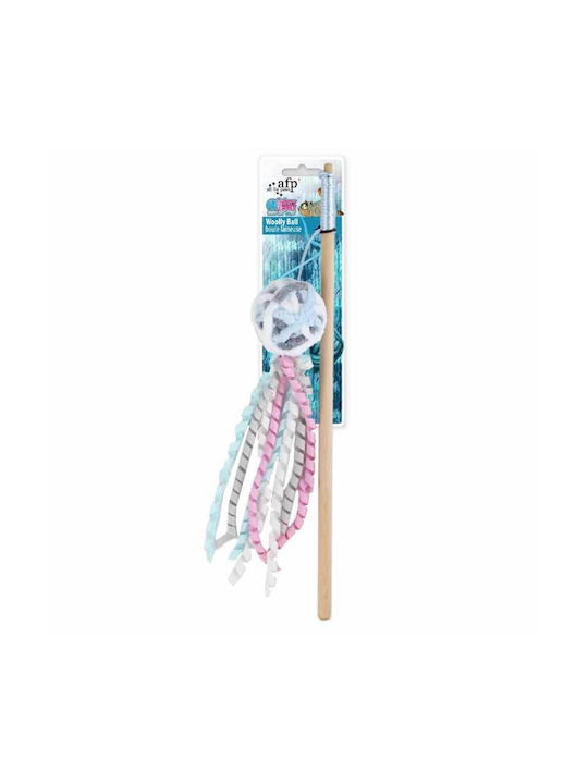 Afp Παιχνίδι Γάτας Knotty Habit Woolly Ball Wand Μπλέ