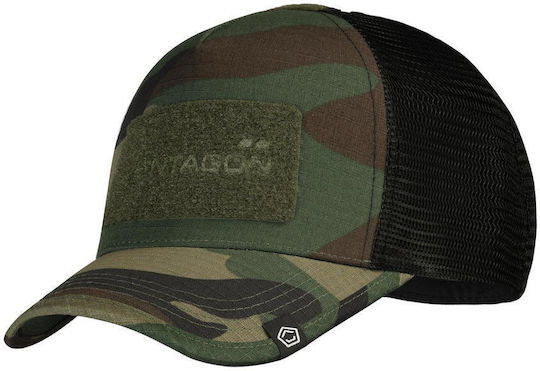 Καπέλο Τζόκεϊ Delta Tactical Bb Mesh Cap Woodland Pentagon