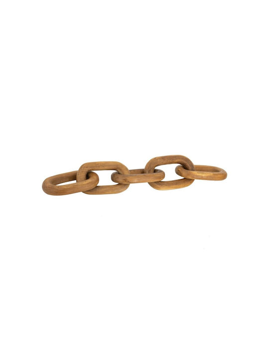 Artekko Woody Καφέ Διακοσμητική Αλυσίδα Ξύλο Teak 68x12x3 Cm 68cm X 12cm X 3cm