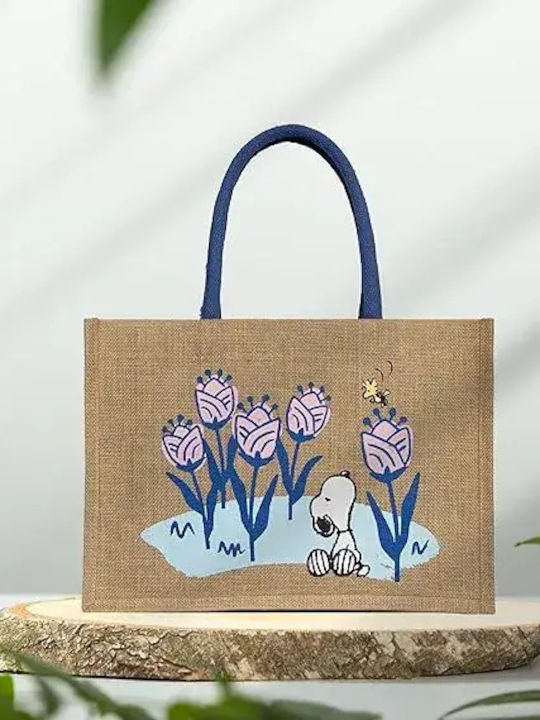 Lavatelli Jute Tote Bag Eco Shopping Bag Snoopy Flora