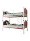 Stewehome Double Metal Bunk Bed Melis Pink 90×190 Cm