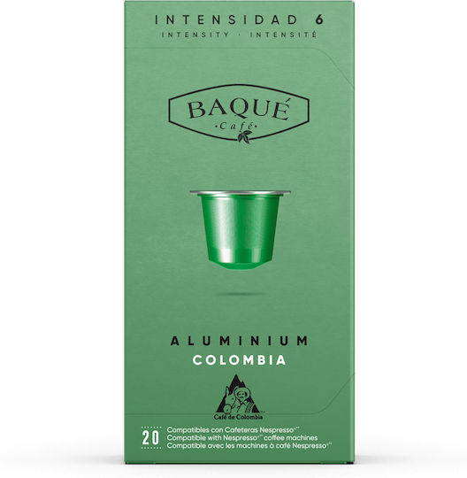Cafe Baque Espresso Colombia Capsules Compatible with Nespresso Machine 20 Pieces