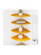 Chamomile Yellow Wall Shelves (4 Pieces) 30x30x2cm