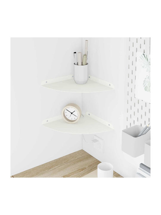 White Wall Shelves (2 Pieces) 24x24x2 cm