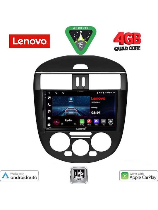 Lenovo Car Audio System for Nissan Tiida 2013-2023 with A/C (Bluetooth/USB/WiFi/GPS/Apple CarPlay/Android Auto) with 9" Touch Screen
