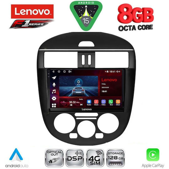 Lenovo Ηχοσύστημα Αυτοκινήτου για Nissan Tiida 2013-2023 με A/C (Bluetooth/USB/WiFi/GPS/Apple-Carplay/Android-Auto) με Οθόνη Αφής 9"