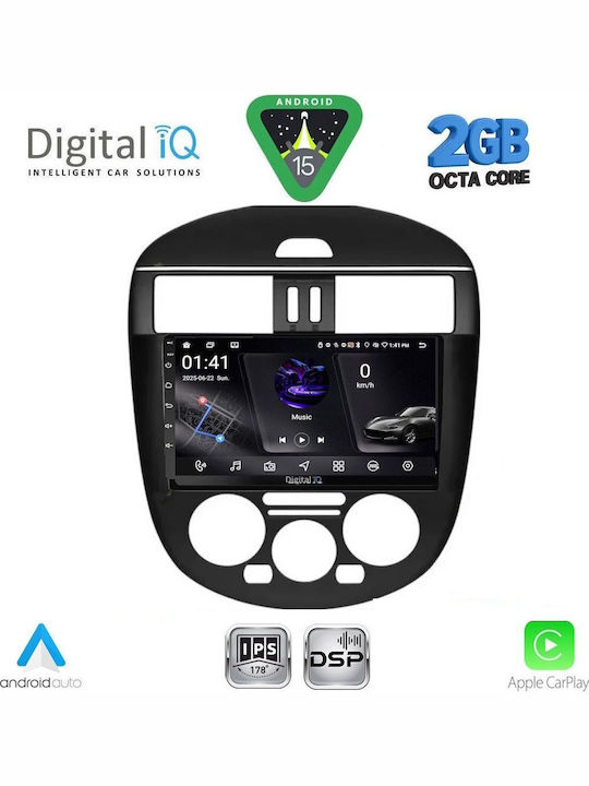 Digital IQ Car Audio System for Nissan Tiida 2013-2023 with A/C Bluetooth USB AUX WiFi GPS Apple CarPlay Android Auto with 9" Touch Screen