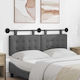 vidaXL Stoff-Kopfstütze für Betten Grau 150x55cm