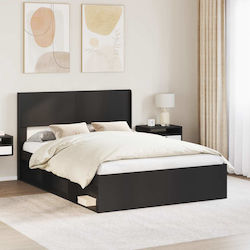 vidaXL Wooden Bed Headboard Black 166.5x100cm