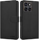 Tech-Protect Plus Synthetic Leather Wallet Black (Motorola Edge Fusion / Edge 70 Fusion Plus)