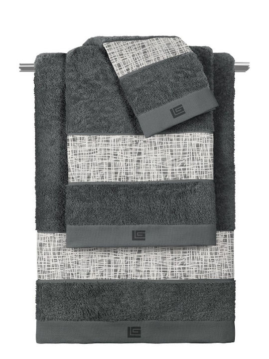 Guy Laroche Badetuch-Set 3 Stück Code Grau-anth...
