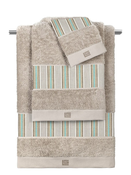 Guy Laroche Bath Towels Set 3pcs Pinstripe Pins...