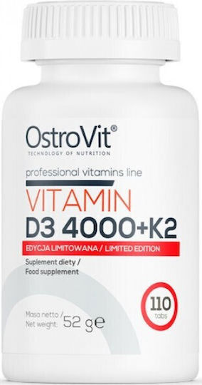 OstroVit Vitamin Βιταμίνη για Ενίσχυση του Ανοσοποιητικού & την Υγεία των Οστών 4000iu 110 ταμπλέτες