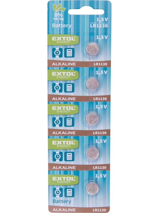 Baterii Alkaline 5 Bucăți Extol Energy 42055 1.5v LR54 LR1130