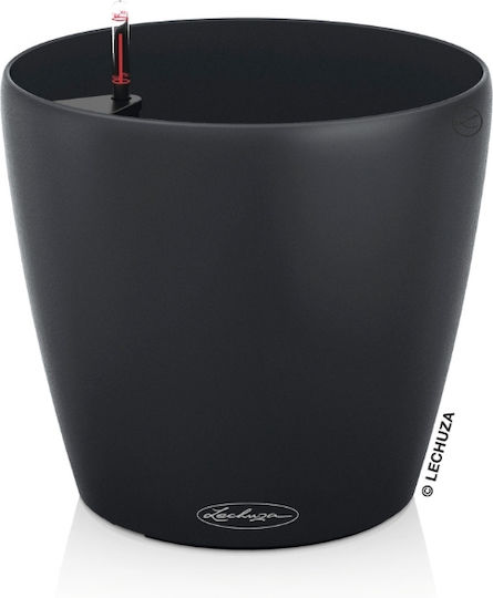 Lechuza Classico Eco Self-Watering Plastic Flower Pot Dark Gray 49x49x46cm