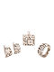 Set with Earrings Ring and Pendant from Silver with Stones