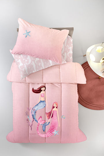 Guy Laroche Set Coverlet Single from Polyester Pink Suede 160x230cm