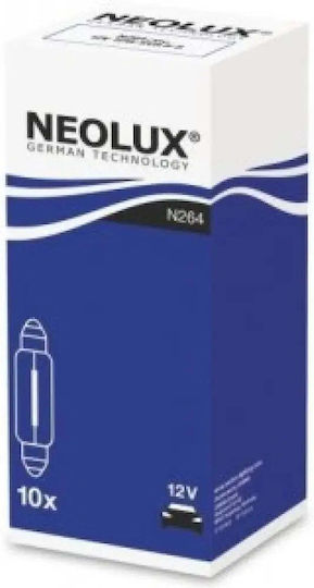 Neolux Λάμπα Αυτοκινήτου C10W Θερμό Λευκό 12V 10W