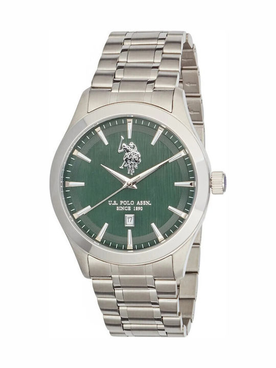 Men's Battery Watch with Silver Metal Bracelet