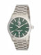 Men's Battery Watch with Silver Metal Bracelet
