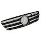 Μάσκα Mercedes-benz C-class W203 00-07 Amg C63 Look Μαύρο Χρώμιο 1 Τεμάχιο Mercedes Benz Cαrνεr