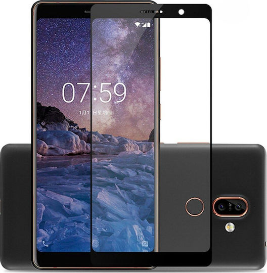 Full Face Tempered Glass Black (Nokia 8)