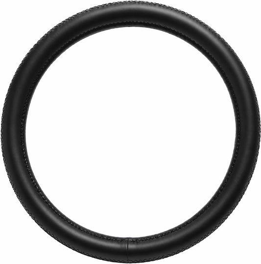 Κάλυμμα Τιμονιού Αυτοκινήτου Μαύρο 37-39cm Pvc & Καουτσούκ Αντιολισθητικό Universal