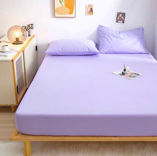 Lucktora Σεντόνι Διπλό 200x240εκ. Μοβ