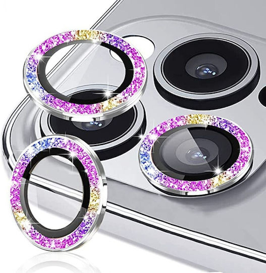 Oem Τζαμάκι Κάμερας Strass Frame Apple Iphone 14 Pro 6.1" Apple Iphone 14 Pro Max 6.7" Πολύχρωμη