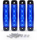 Led Truck Volume Lights Blue 12v-24v 4 Pieces Waterproof Side Marker 6 Led – Qp-1546