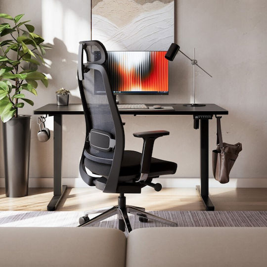 Ηλεκτρικό Γραφείο Gaming Leader με LED 140x60x118εκ. Μαύρο Ηλεκτρικό Γραφείο Gaming Leader με LED 140x60x118εκ. Μαύρο
