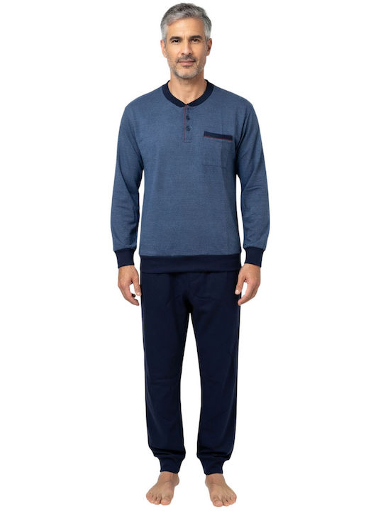Collection Winter Men's Pyjama Blouse Petrol Blue
