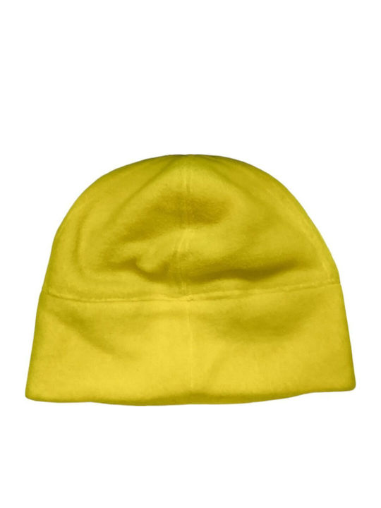 Unisex Fleece Beanie Strickmütze in Gelber Farbe