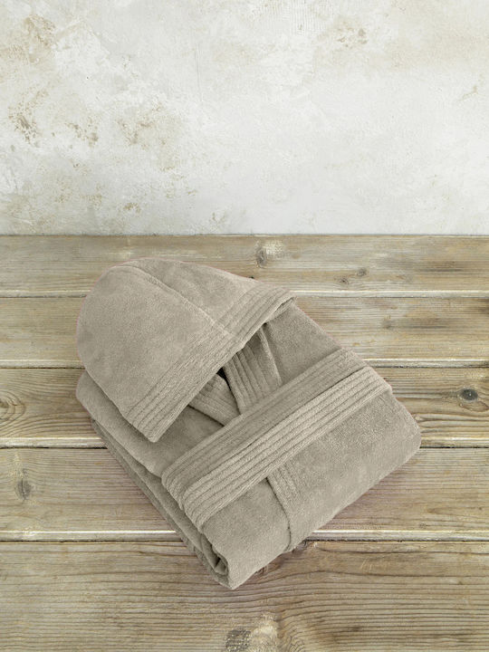 Nima Zen Μπουρνούζι με Κουκούλα Taupe 400gr/m²
