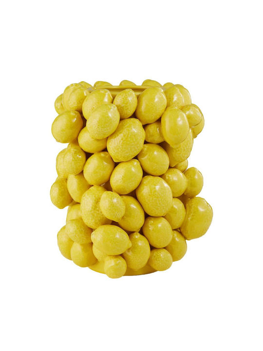 Butlers Διακοσμητικό Βάζο Κεραμικό Lemon Κίτρινο 19x20xΥ23cm