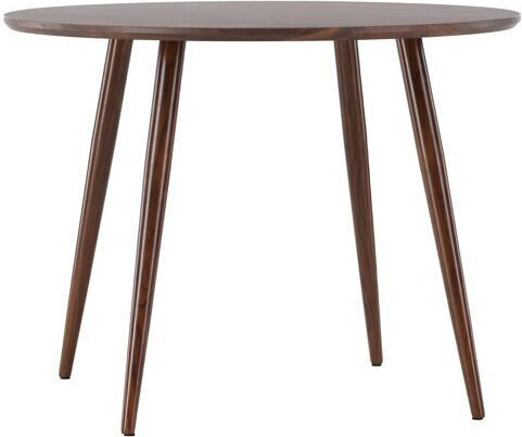Dallas 3879 Round Extendable Wooden Table Dark Brown 75x75cm